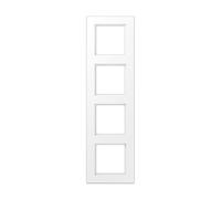 Marco cuádruple A 550, color blanco mate (referencia: JUNG A5584BFWWM)