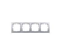Marco cuádruple Berker B. Quadrat aluminio 5310148994