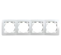 Marco cuádruple blanco, 4 espacios para fotos, diseño moderno, ideal para decoración y exhibición de recuerdos y arte.