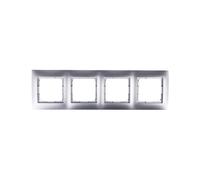 Marco cuádruple premium plata mate/para Simon 54 DRK4/43