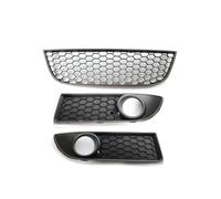 Marco Cubierta Rejilla Ventilación Faros Antiniebla Parachoques Delantero Para VW Para Polo MK4 9N3 2005-2009 Rejilla Central Delantera Inferior(1 Set)