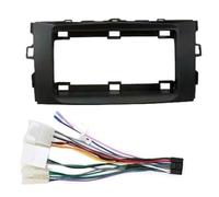 Marco De 10/9 Pulgadas 2 DIN para Toyota para Auris 2006-2012 Radio Estéreo Android Reproductor MP5 Carcasa Panel Embellecedor(9INCH,Frame Cable)