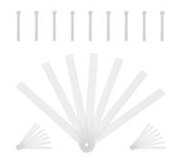 Marco de Abanico Plegable Blanco de Plástico 12 Piezas | Diseño Portátil, Uso en Actividades Creativas y Obsequio Publicitario, Kit DIY para Estudiantes y Resistente