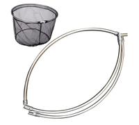 Marco de alcantarillado plegable de acero inoxidable, aro roscado de 8 | Opciones 45 cm/50 cm, peso 235 g/245 g, acero inoxidable de 5 mm de espesor, tornillo universal de 8 mm.