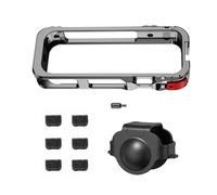 Marco de aluminio multifunción compatible con cámaras de acción, protectores de lente de silicona, protectores de metal