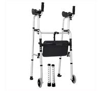 Marco de aluminio plegable para caminar ayuda a la movilidad, andador, andador con soporte de brazo y rueda para ancianos (color: B) estrella de luz