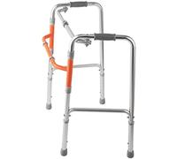 Marco de andar ligero para ancianos, marco plegable de aluminio, marco de cuatro pies, para ancianos y discapacitados, para baño, estrella de luz