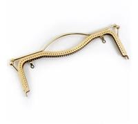 Marco De Bolso De Meta 1-5 piezas de cierre boquilla metálico for bolso mano 20,5/27 cm con marco en relieve, estilo retro, tirador for(LightGold,27cm-1Pc)