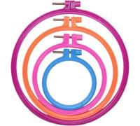 Marco de Bordado, Marco de Punto Cruz, Bastidores para Bordar, Aros de Bordado, Bastidor Punto De Cruz, Anillos Circulares Punto de Cruz, para Bordado, Artesanía, Costura, 4 Piezas