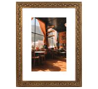 Marco de bronce ornamentado Golden State Art de 30,5 x 40,6 cm - Paspart blanco para foto de 20,3 x 30,5 cm - Dise o de molduras complejas - Mon