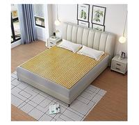 Marco de cama plegable de bambú con soporte de listones enrollable, alfombrilla de madera (1,35 x 2 m) para máxima comodidad y diseño que ahorra espacio