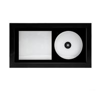 Marco de CD de madera maciza con paneles acrílicos transparentes, soporte de pared versátil o exhibición de mesa para portadas de álbumes, se adapta a orientación vertical u horizontal, para amantes