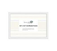 Marco de certificado ""The Simple Things"" de 8,5"" x 5,5"" - Marco de madera - Admite cualquier documento de 8,5"" x 5,5"" (blanco)