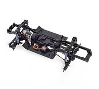 Marco de chasis de nailon con distancia entre ejes de 313 mm con transmisión de 2 velocidades 35T 550 motor para 1/10 RC Crawler Axial SCX10 TRX4 D90 (DIY+ejes)