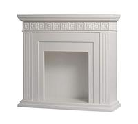 Marco de chimenea Estufa de chimenea eléctrica for interiores, marco repisa for, elegante acabado blanco brillante, for sala estar y dormitorio