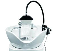 Marco de Circulación de Agua Head Spa para Lavacabezas, Grifo de Lavabo Spa Ajustable 180° con Salida de Cascada, Fijación Segura para Salón de Peluquería Profesional, Barber & Spa