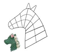 Marco de corona de metal - Marco de corona de alambre cabeza de caballo para Navidad, Año Nuevo y decoración del hogar | Soporte de flores de malla metálica para manualidades |