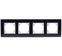 Marco de cristal cuádruple QUADRA negro QR-R4-GB