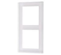 Marco de cristal doble blanco alpino horizontal/vertical - Marco doble blanco AC 582 GL WW | Jung | AC 582 GL WW | Marcos embellecedores