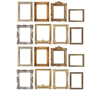 Marco de encaje para scrapbooking: 16 piezas vintage marco de fotos pegatinas vintage de papel cortado de encaje hueco para scrapbooking material DIY álbum de fotos