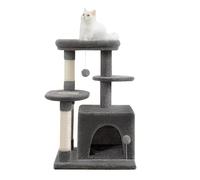 Marco De Escalada For Gatos Varios Niveles, Cuerda Sisal Una Pieza, Rascador Vertical For, Tabla For Rascar, Árbol For, Tipo Casa Pequeña Estable(Black)