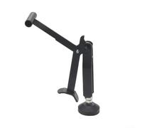 Marco de estacionamiento para motocicleta con función plegable, tornillo de altura ajustable y base antideslizante para un soporte seguro del pie y fácil almacenamiento