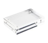 Marco de exhibición acrílico transparente, diseño resistente de 10 + 10 mm, conveniente para un fácil acceso a tus recuerdos preciados (5,5 x 8,2 cm)