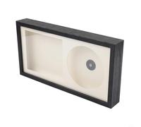 Marco de exhibición de CD con borde negro y fondo blanco, soporte de pared o mesa de 13 x 6.9 pulgadas para discos de vinilo, discos firmados, fotos de álbumes, decoración de oficina en casa