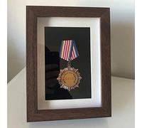Marco de exhibición de medallas Caja de Sombras para medallas Militares Medallón de coleccionista Pin de Solapa Caja de Sombras para Estuches Caja para medallas-Black||7 Inch (1 Black Flannel)