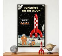 Marco de exposición para LEGO 21367 Las aventuras de Tintín: El cohete lunar, mural de 80 x 50 cm para soporte de coche para LEGO 21367 (sin modelo)