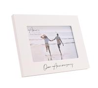 Marco De Foto Blanco 'Nuestro Aniversario' De Amore 6" X 4" Paisaje