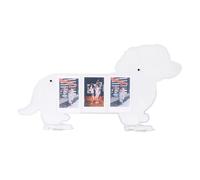Marco de fotos acrílico con temática de perro para fotos instantáneas de 3 pulgadas, soporte de triple exhibición, pieza de decoración del hogar, marco de fotos acrílico de colocación simple