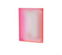 Marco de fotos acrílico flotante con formatos horizontales y verticales, con construcción independiente para una fácil colocación en escritorio, estante o encimera (rojo)