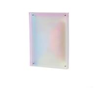 Marco de fotos acrílico flotante horizontal y vertical con diseño elegante, construcción independiente para exhibir en escritorio, estante o encimera en interiores modernos (color)