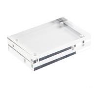 Marco de fotos acrílico grueso con imán para una exhibición segura, muestra tus recuerdos en acrílico transparente para cualquier ocasión (5,5 x 8,2 cm)