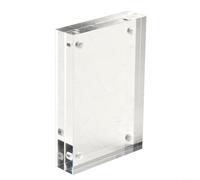 Marco de fotos acrílico, marco de fotos acrílico transparente, soporte de exhibición magnético, para conservar la memoria de paisaje de fotos personales (5,5 x 8,2 cm)