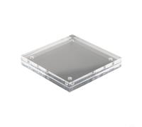 Marco de fotos acrílico transparente con imán, 10 mm de grosor para una visualización segura y fácil de tus fotos favoritas (10 x 10 cm, 8 + 8 mm)