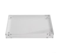 Marco de fotos acrílico transparente de 8 + 8 mm de grosor, soporte magnético transparente para decoración del hogar u oficina, conservación de memoria versátil y (8 x 12 cm)