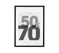 Atmosphera - Marco de Fotos de Pared Eva - Negro - 50 x 70 cm - con tapete - para decoración de salón y Dormitorio