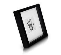 Classic by Casa Chic - marco de cuadro de madera real - negro - 23x23 cm y 4,5 cm de profundidad - vidrio de seguridad - con passepartout de 10x10 cm - marco de objeto 3d - ancho de marco 2 cm