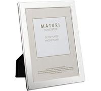 Marco de fotos chapado en plata Maturi - Acabado de borde plano 20 x 25 cm