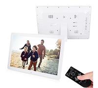 Marco de Fotos con Alarma, Reloj Despertador con Foto de Lujo, ABS, Marco de Fotos de 17 Pulgadas para Números Familiares (Enchufe de la UE)