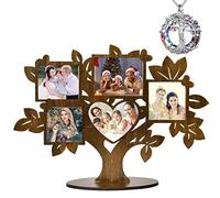 Marco de fotos con árbol de la vida de madera, portafotos múltiple de mesa, ideas de regalo para aniversario y San Valentín