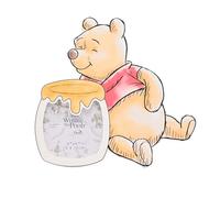 Marco de fotos con forma de Winnie The Pooh de Disney, marco de fotos independiente con oso y tarro de miel, bonita decoración de guardería de Pooh, regalo para fanáticos de Disney y baby showers