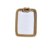 Marco de fotos con nudo de alambre de resina con identidad visual dorada diseñado para una integración perfecta en espacios de vida modernos y espacios de trabajo (17 x 12 cm)