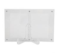 Marco de fotos con sistema de visualización acrílico magnético, adecuado para uso doméstico y de oficina, orientación horizontal y vertical para visualización flexible (B)