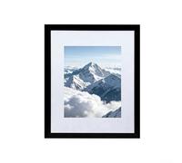 Marco de fotos contemporáneo de madera minimalista, soporte de exhibición para certificados de arte, impresiones de 15.2 x 20.3 cm, para tamaño A4, negro, blanco, diseño simple para decoración del