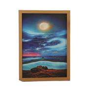 Marco de fotos creativo adecuado for exhibir obras de arte tanto en orientación horizontal como vertical.(Light wood color,5-inch [8.8x12.8])