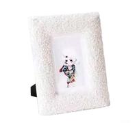 Marco de fotos cuadrado bellamente diseñado para fotos de 10 x 15 cm, para decoración moderna del hogar (blanco)