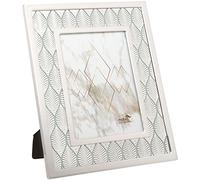 Marco de fotos de acero inoxidable con diseño de hoja de palmera, 5 x 7/13 x 18 cm